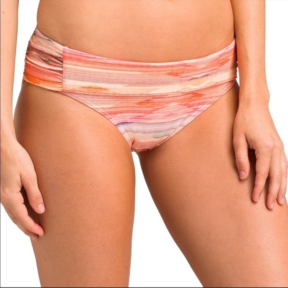 NWT Prana Sirra Swimsuit Bikini Bottoms Peach Bonita - Picture 1 of 5